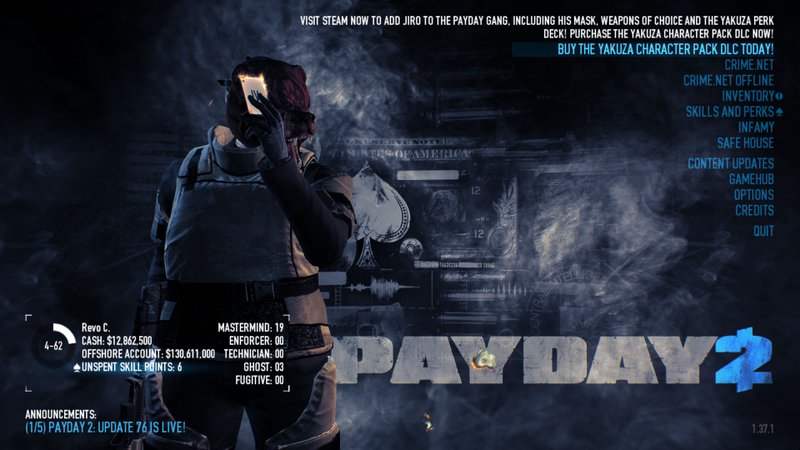 Illustration for article titled Menu Review: PAYDAY 2